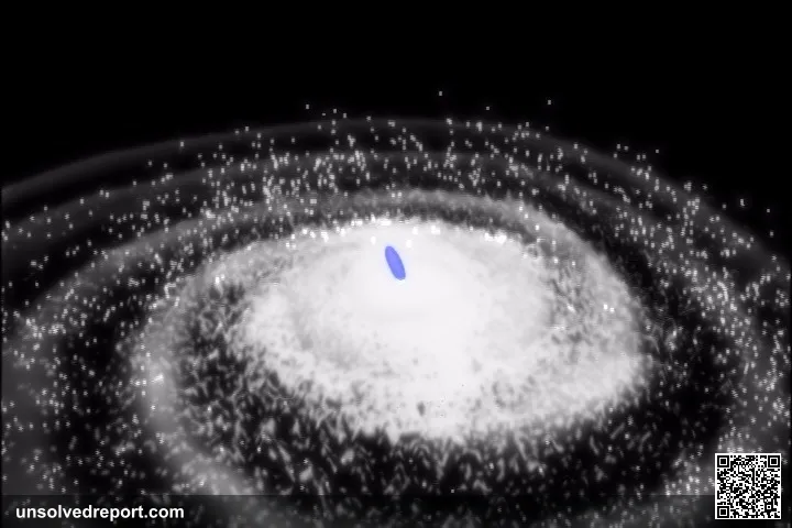 NASA visualization of an antimatter plume rising from the Milky Way galactic center, based on INTEGRAL/SPI 511 keV observations of positron annihilation emission.