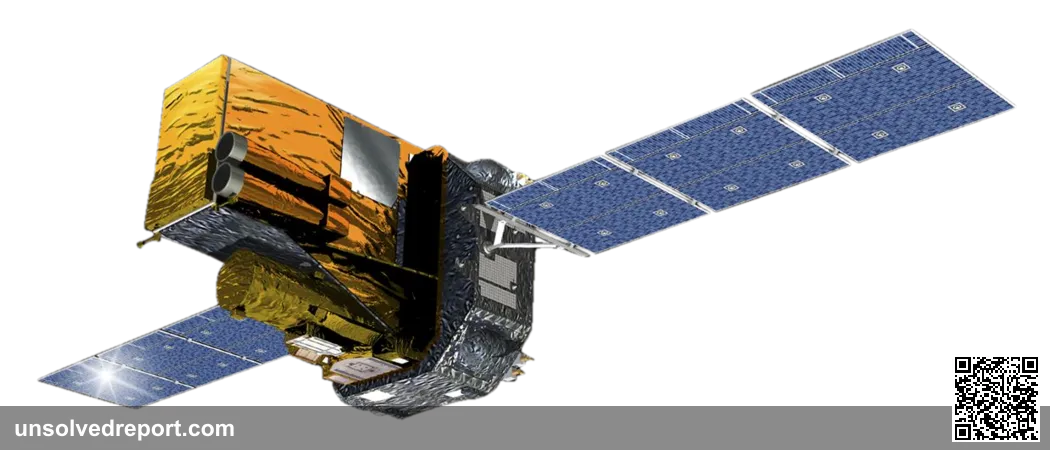 Artist's rendering of ESA's INTEGRAL spacecraft, which detected 511 keV positron annihilation emission from the galactic center.