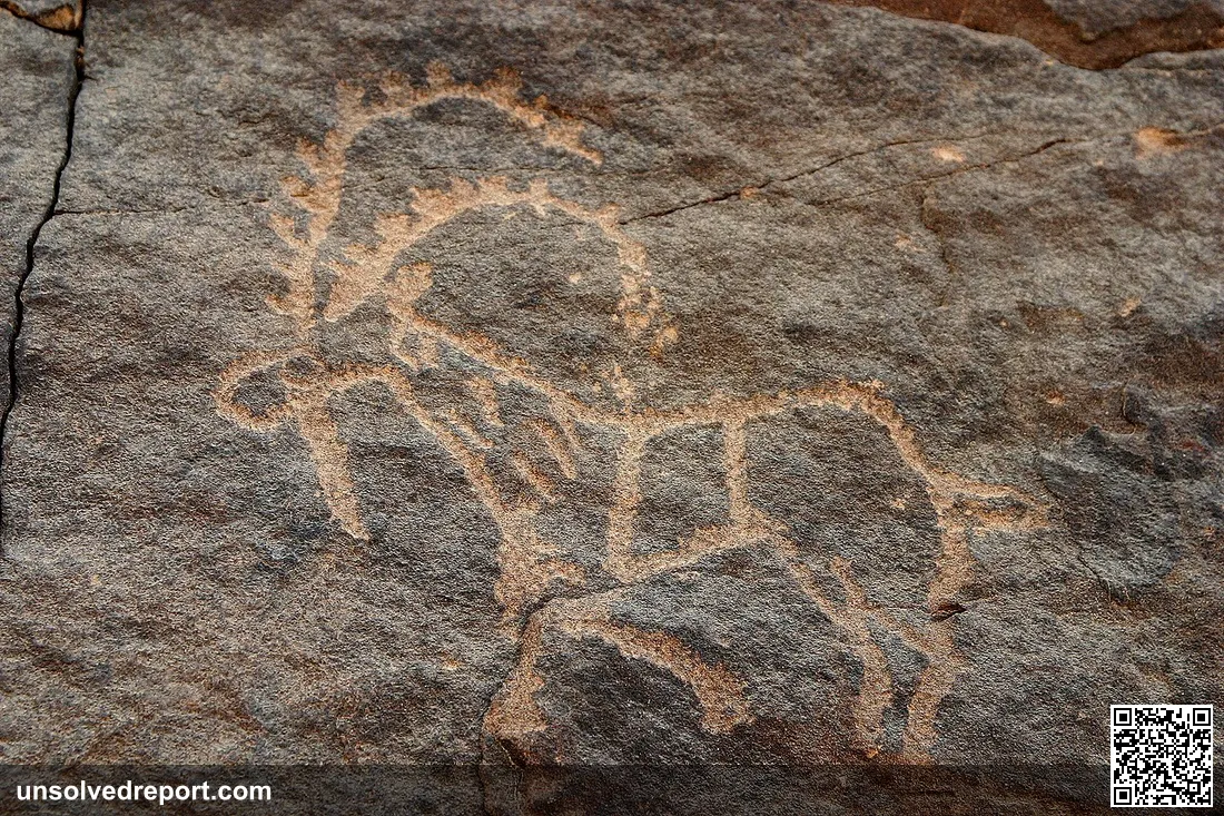 Petroglyph at Bir Hima in Saudi Arabia
