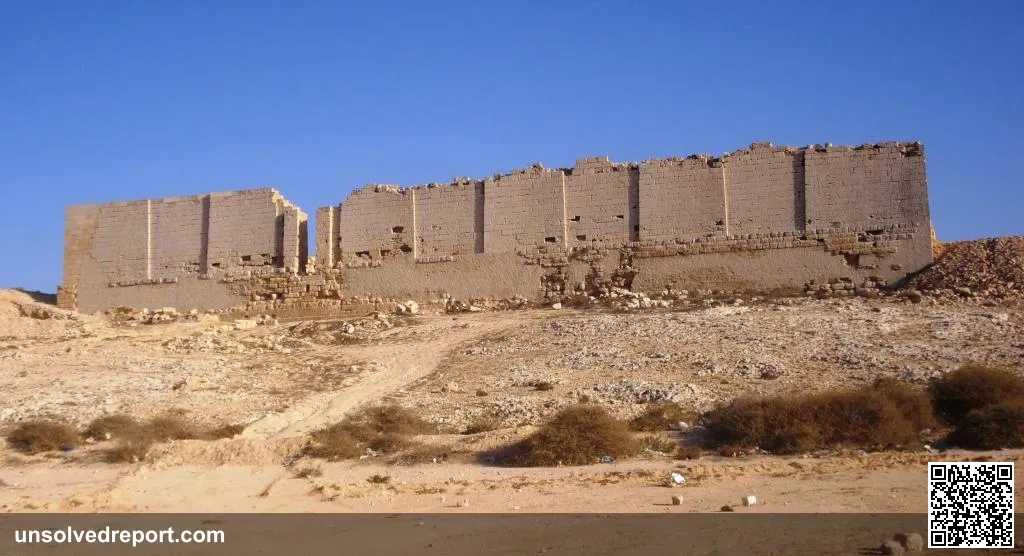 North facade of the Osiris Temple ruin at Taposiris Magna, west of Alexandria, Egypt — the site where archaeologist Kathleen Martinez has searched for Cleopatra's tomb since 2005.