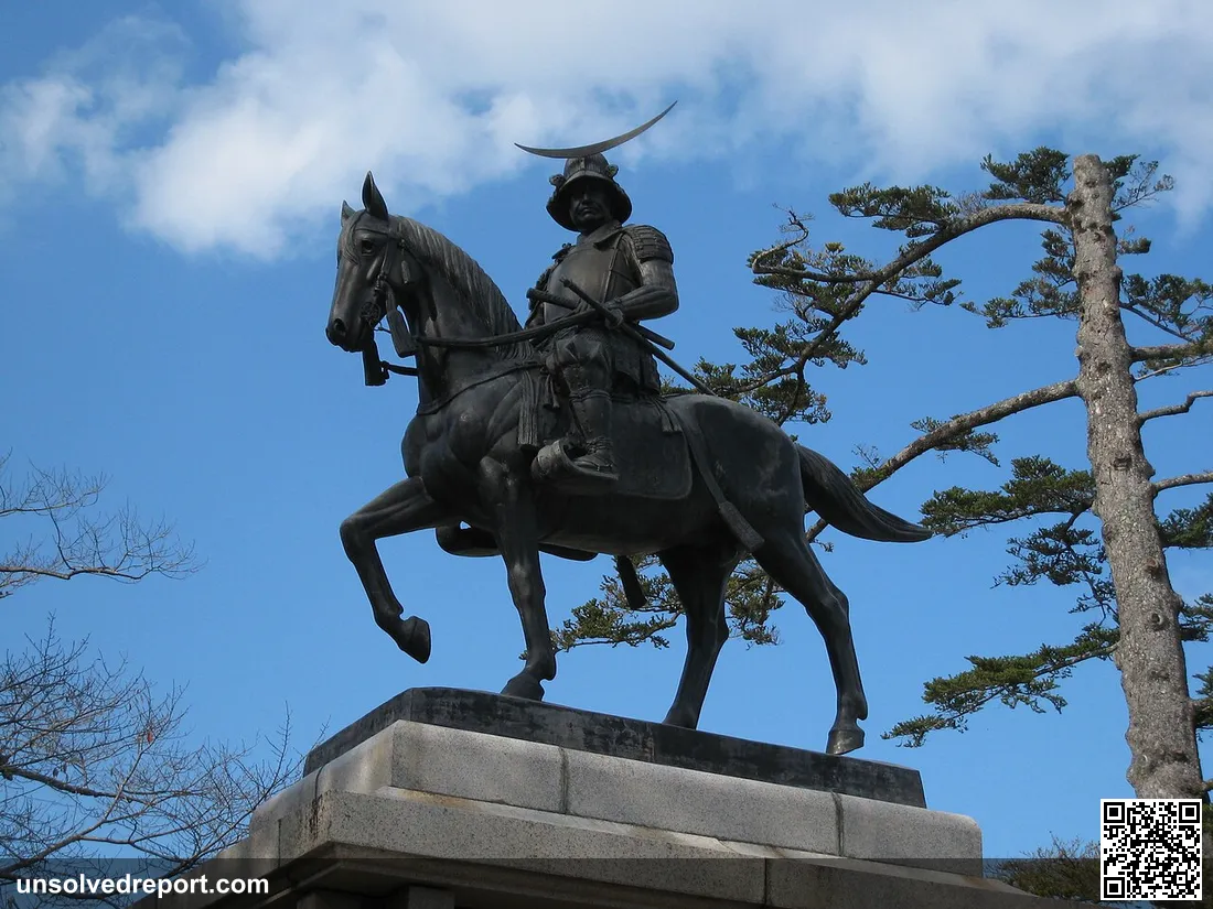 This is a famous statue of Masamune Date, located in Aoba Mountain, Sendai, Japan.