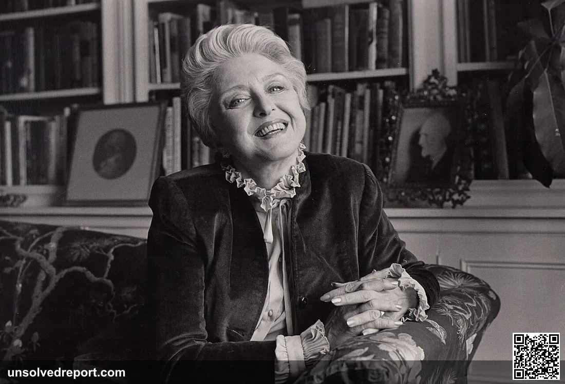 Portrait of actress Celeste Holm, photographed by Mary Motley Kalergis in New York City in 1985 for The Guardian (UK). …