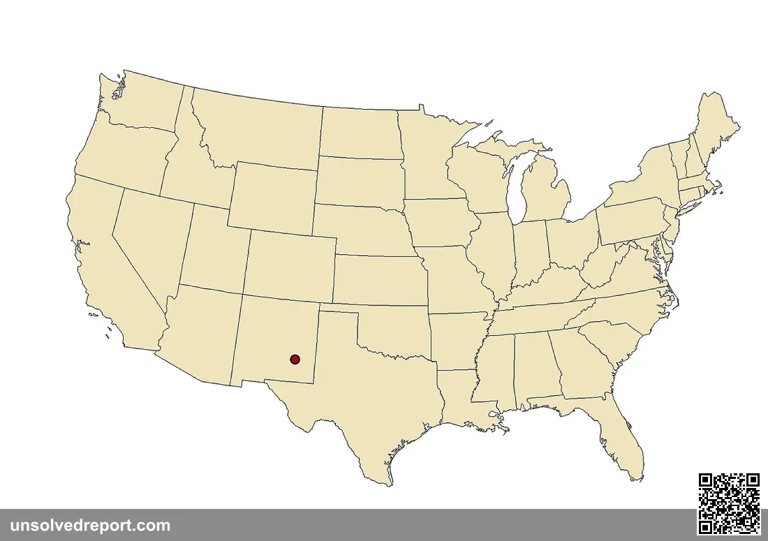 Location map of Roswell, New Mexico.