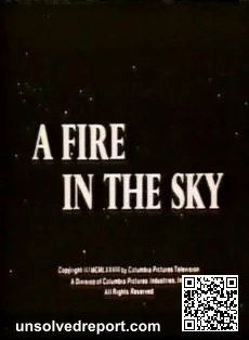 Title card for the 1978 made-for-TV disaster movie A Fire in the Sky.
